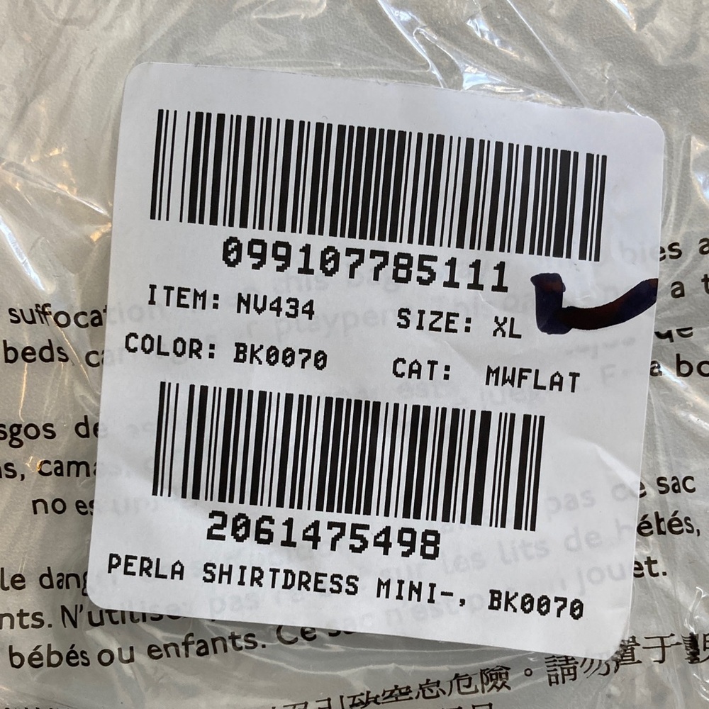 Madewell Poplin Splitneck Mini Shirtdress‎ XL Black - Picture 6 of 6